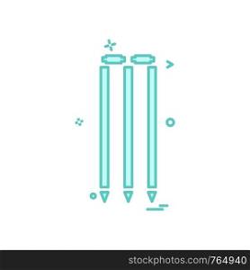 wicket cricket play icon vector design