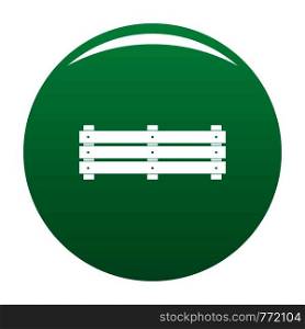 Wide fence icon. Simple illustration of wide fence vector icon for any design green. Wide fence icon vector green