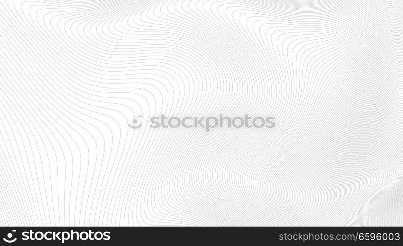 Wide format abstract background, visual illusion of 3d effect. Rhythmic lines. Technology background, vector. 3d technology background, vector