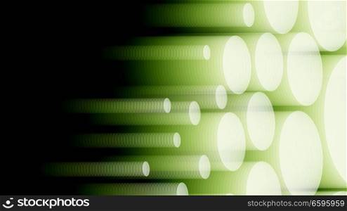 Wide format abstract background, visual illusion of gradient effect. Rhythmic circles. Decorative shapes. 3d green background. Vector EPS10 without gradient with transparency. Motion blur illusion. 3d white green background. Vector EPS10
