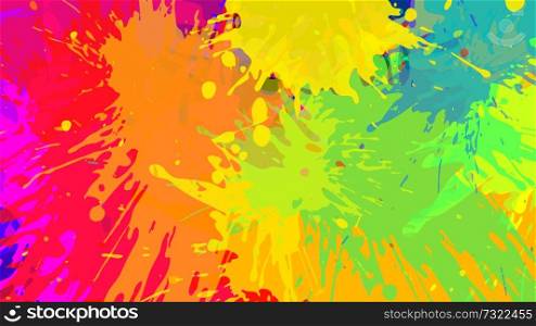 Wide format abstract colorful grunge background. Place for text. Paint splashes. Background for presentation business card. Full HD 4K wallpaper. Vector without gradient, EPS10 with transparency. abstract grunge background, vector