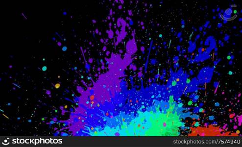Wide format abstract grunge background. Vector EPS10 without gradient with transparency. Place for text. Paint splashes theme. Background for presentation, business card. Digitally wallpaper. 16 : 9. abstract grunge background, vector