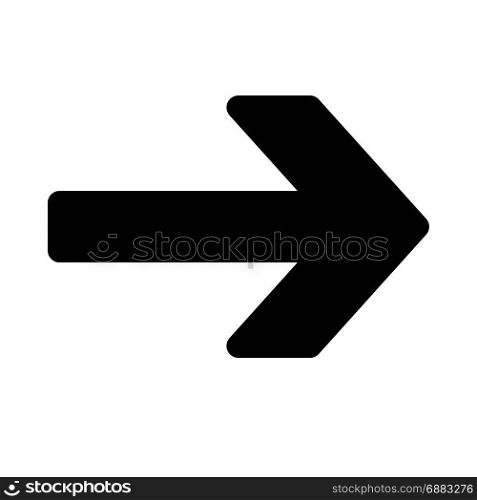 wide head arrow, icon on isolated background