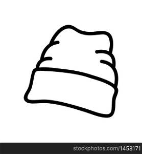 wide lapel beanie icon vector. wide lapel beanie sign. isolated contour symbol illustration. wide lapel beanie icon vector outline illustration