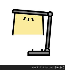 wide led desk lamp color icon vector. wide led desk lamp sign. isolated symbol illustration. wide led desk lamp color icon vector illustration