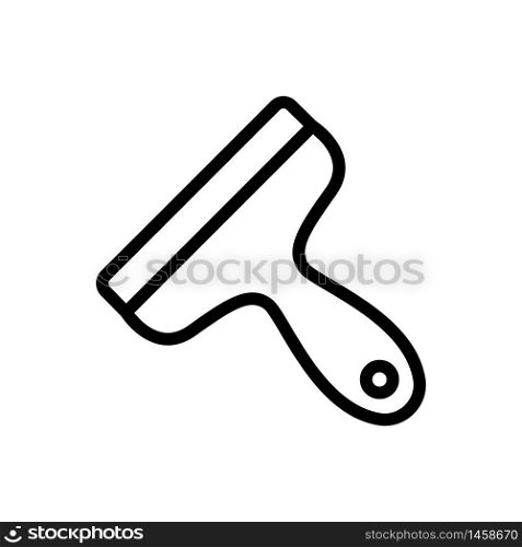 wide mop head icon vector. wide mop head sign. isolated contour symbol illustration. wide mop head icon vector outline illustration