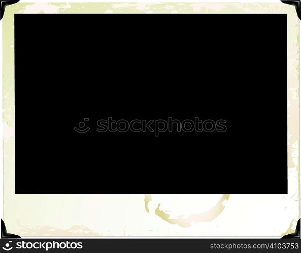 Wide screen grunge polaroid with brown grunge effect