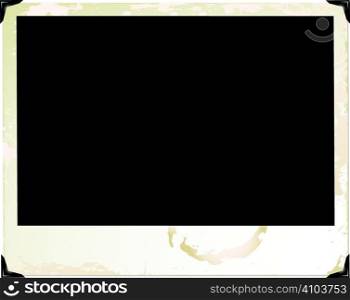 Wide screen grunge polaroid with brown grunge effect