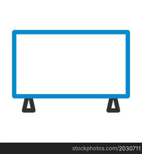 Wide Tv Icon. Bold outline design with editable stroke width. Vector Illustration.