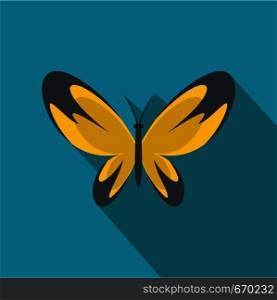Wide wing butterfly icon. Flat illustration of wide wing butterfly vector icon for web. Wide wing butterfly icon, flat style.