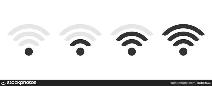 WiFi antenna. Wifi icons. Wireless internet sign isolated on white background. Vector illustration
