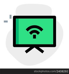 Wifi enabled tv capable of online streaming