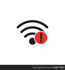 Wifi exclamation mark. Digital technology. Icon symbol. Vector illustration. EPS 10.. Wifi exclamation mark. Digital technology. Icon symbol. Vector illustration.