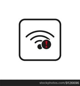 Wifi exclamation mark. Digital technology. Vector illustration. EPS 10.. Wifi exclamation mark. Digital technology. Vector illustration.