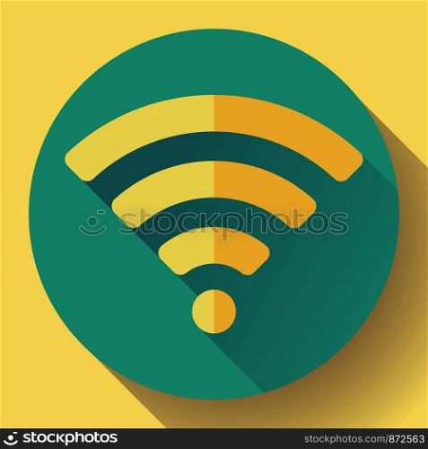 WIFI free internet connection Icon. Flat design style. WIFI free internet connection Icon. Flat design style.