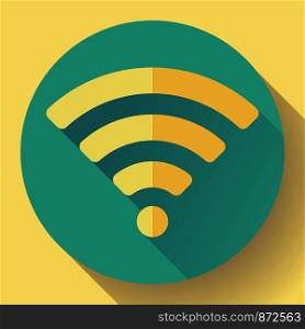 WIFI free internet connection Icon. Flat design style. WIFI free internet connection Icon. Flat design style.