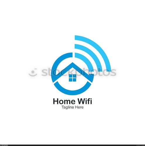 WiFi home logo vector simple illutration design