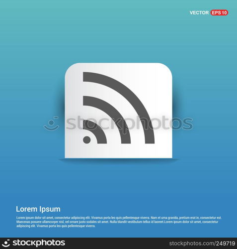 Wifi Icon - Blue Sticker button