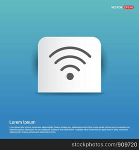 Wifi Icon - Blue Sticker button