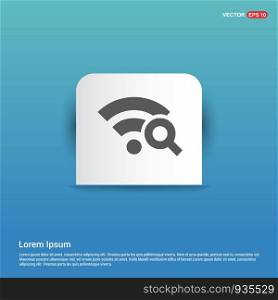 Wifi icon - Blue Sticker button