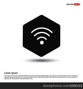 Wifi icon Hexa White Background icon template - Free vector icon