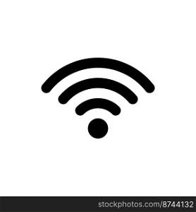 Wifi icon in flat style on a white background