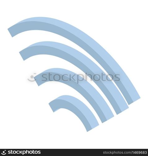 Wifi icon. Isometric of wifi vector icon for web design isolated on white background. Wifi icon, isometric style