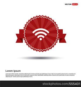 Wifi Icon - Red Ribbon banner