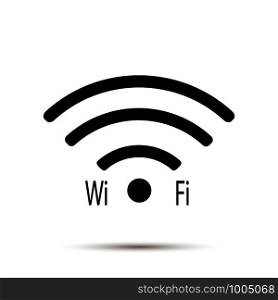 Wifi icon sign isolated on background. Vector