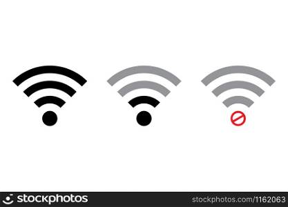 WiFi icon vector isolated on white background