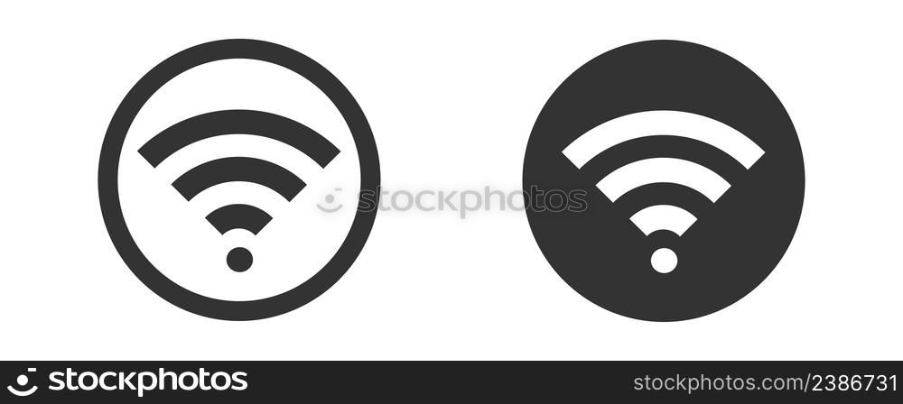 Wifi icon. Wireless internet network illustration symbol. Sign wlan zone vector.