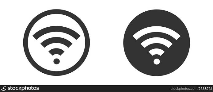 Wifi icon. Wireless internet network illustration symbol. Sign wlan zone vector.