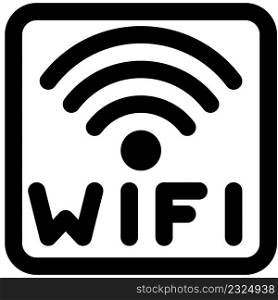 Wifi indication logotype isolated in a white background