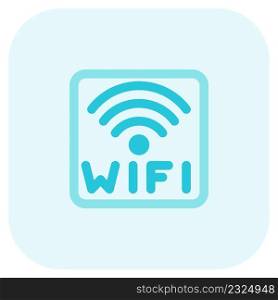 Wifi indication logotype isolated in a white background