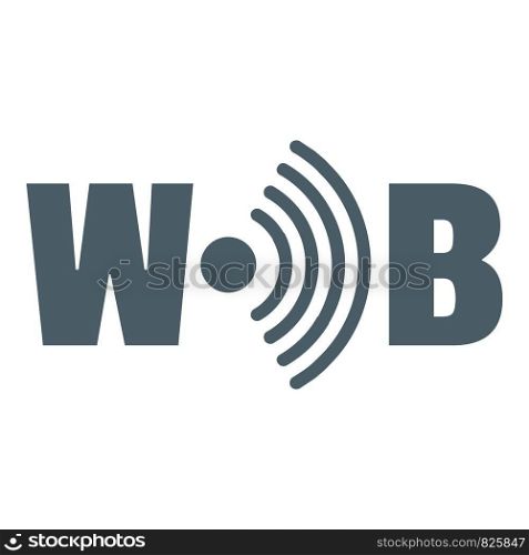 Wifi logo. Simple illustration of wifi vector logo for web. Wifi logo, simple gray style