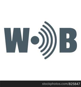 Wifi logo. Simple illustration of wifi vector logo for web. Wifi logo, simple gray style