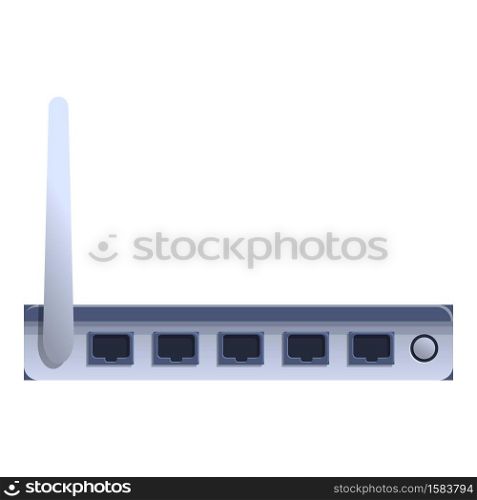 Wifi modem network lan port icon. Cartoon of wifi modem network lan port vector icon for web design isolated on white background. Wifi modem network lan port icon, cartoon style