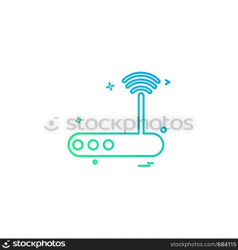 Wifi router icon design vector