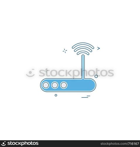 Wifi router icon design vector
