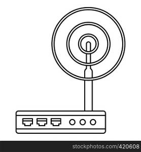 Wifi router icon. Outline illustration of wifi router vector icon for web. Wifi router icon, outline style