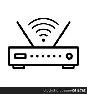 wifi router icon vector illustration logo design