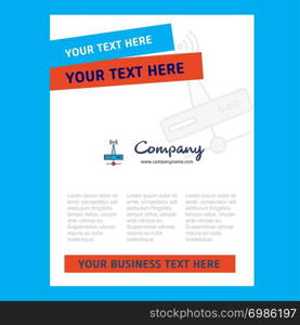 Wifi router Title Page Design for Company profile ,annual report, presentations, leaflet, Brochure Vector Background