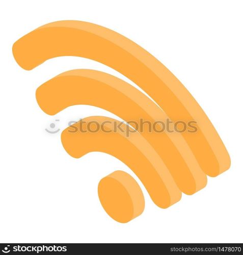 Wifi sign icon. Isometric of wifi sign vector icon for web design isolated on white background. Wifi sign icon, isometric style