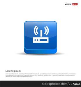 Wifi Signal Icon - 3d Blue Button.
