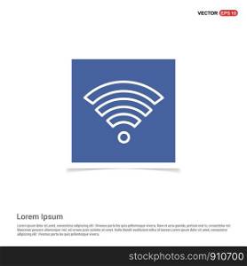 Wifi signal icon - Blue photo Frame