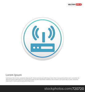 Wifi Signal Icon - white circle button