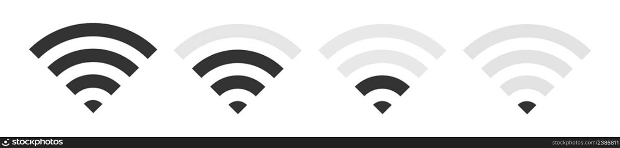Wifi signal icon. Wireless internet network illustration symbol. Sign wlan zone vector.