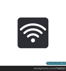 Wifi signal logo template Illustration Design.