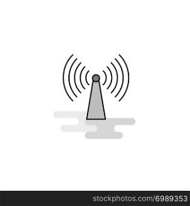 Wifi Web Icon. Flat Line Filled Gray Icon Vector