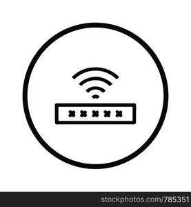 Wifi, wireless, internet signal icon logo template